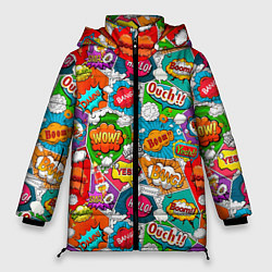 Женская зимняя куртка Bang Boom Ouch pop art pattern
