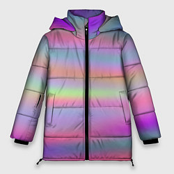 Женская зимняя куртка Голографические неоновые полосы