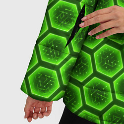 Куртка зимняя женская Энергетический щит - зеленый, цвет: 3D-черный — фото 2