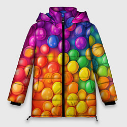 Женская зимняя куртка Разноцветные шарики