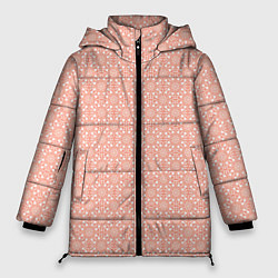 Женская зимняя куртка Персиковый узоры