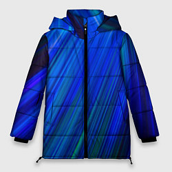 Женская зимняя куртка Неоновые синии линии