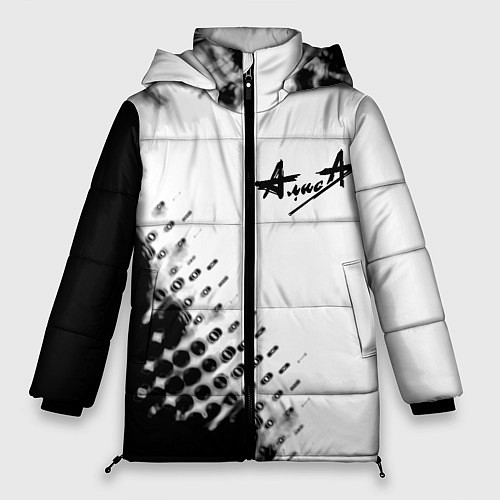 Женская зимняя куртка Алиса краски текстура / 3D-Черный – фото 1