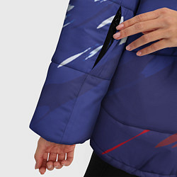 Куртка зимняя женская Россия Sport брызги красок триколор, цвет: 3D-черный — фото 2