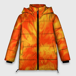 Женская зимняя куртка Солнечный огонь абстракция
