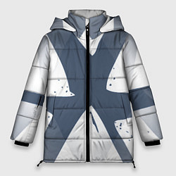 Куртка зимняя женская Абстрактный геометрический узор, цвет: 3D-черный