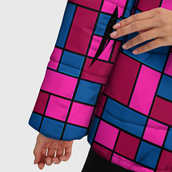 Куртка зимняя женская Геометрические цветные фигуры, цвет: 3D-светло-серый — фото 2
