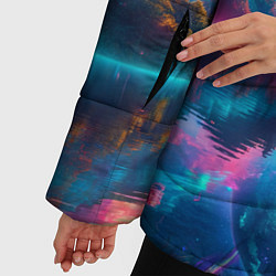 Куртка зимняя женская Неоновая луна, цвет: 3D-черный — фото 2