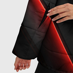 Куртка зимняя женская Красное свечение на черном, цвет: 3D-красный — фото 2
