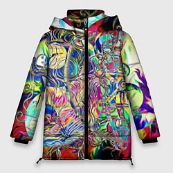 Куртка зимняя женская Сплетение Инь Ян, цвет: 3D-черный
