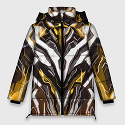 Женская зимняя куртка Неоновая кибер броня жёлтая