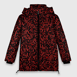 Женская зимняя куртка Абстрактный полосатый красный