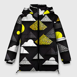 Куртка зимняя женская Минимализм в облаках, цвет: 3D-черный