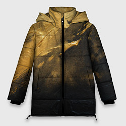 Куртка зимняя женская Золотое напыление на черном, цвет: 3D-светло-серый