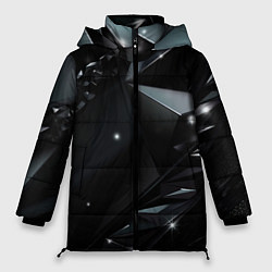 Женская зимняя куртка Black luxury abstract