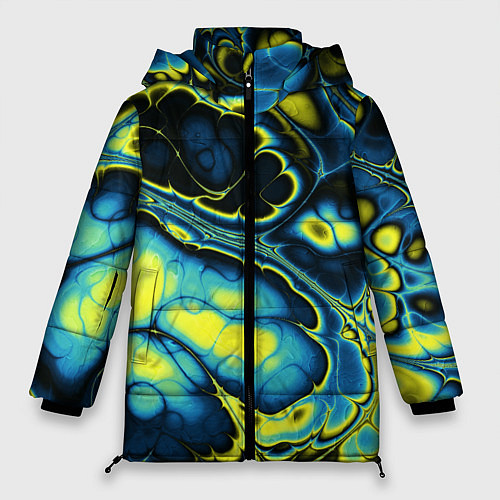 Женская зимняя куртка Абстрактный узор / 3D-Черный – фото 1