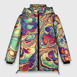 Женская зимняя куртка Абстрактный разноцветный паттерн