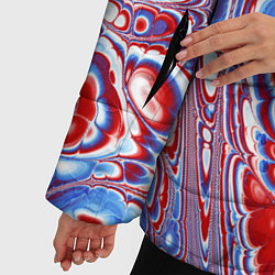 Куртка зимняя женская Абстрактный разноцветный паттерн, цвет: 3D-черный — фото 2