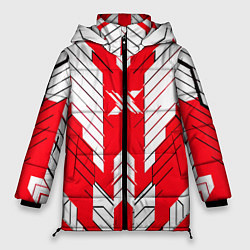 Женская зимняя куртка Красно-белая броня