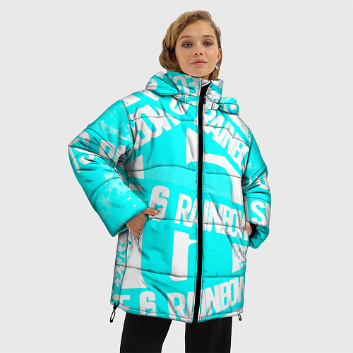 Женская зимняя куртка Tom Clancys rainbow six / 3D-Светло-серый – фото 3