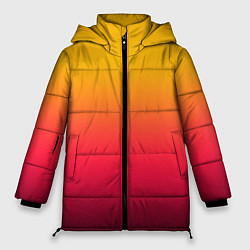 Женская зимняя куртка Жёлто-бордовый градиент