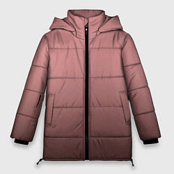 Женская зимняя куртка Пыльно-розовый градиент