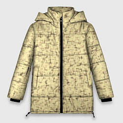 Женская зимняя куртка Текстура грубая ткань бледно-жёлтый