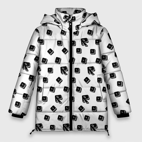 Женская зимняя куртка Roblox pattern / 3D-Черный – фото 1