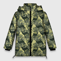 Женская зимняя куртка Олени - камуфляж