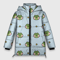 Женская зимняя куртка Паттерн с лягушками