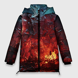 Куртка зимняя женская Абстрактный взрыв, цвет: 3D-черный