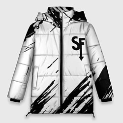 Куртка зимняя женская Sally Face краски инди гейм, цвет: 3D-черный