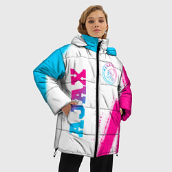 Куртка зимняя женская Ajax neon gradient style вертикально, цвет: 3D-черный — фото 2