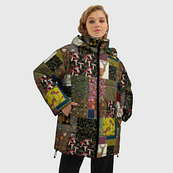 Куртка зимняя женская Пэчворк лесной, цвет: 3D-красный — фото 2