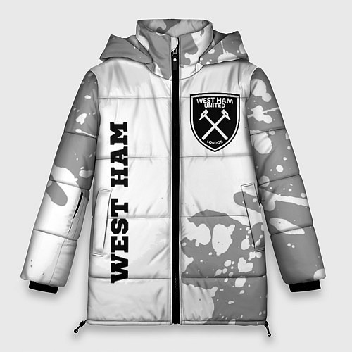 Женская зимняя куртка West Ham sport на светлом фоне вертикально / 3D-Черный – фото 1