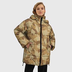 Куртка зимняя женская Фак - камуфляж, цвет: 3D-черный — фото 2