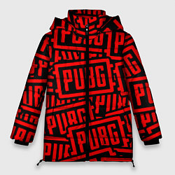 Куртка зимняя женская PUBG pattern games, цвет: 3D-красный
