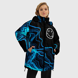 Куртка зимняя женская Nirvana sound wave, цвет: 3D-черный — фото 2