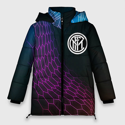Женская зимняя куртка Inter футбольная сетка / 3D-Черный – фото 1