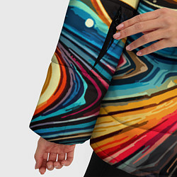 Куртка зимняя женская Space abstraction - ai art, цвет: 3D-черный — фото 2