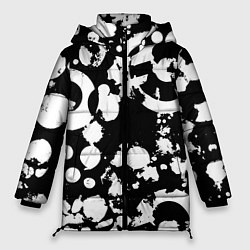 Женская зимняя куртка Модная чб абстракция - нейросеть