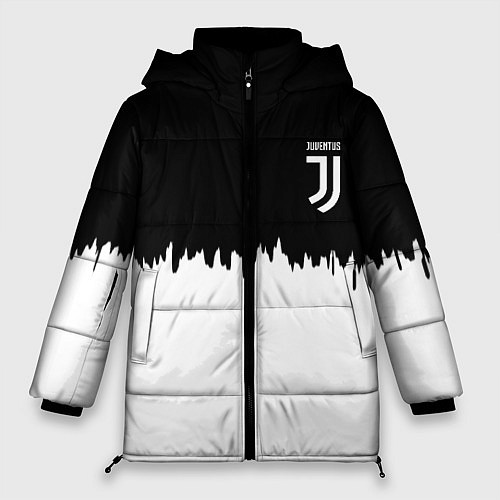Женская зимняя куртка Juventus белый огонь текстура / 3D-Черный – фото 1