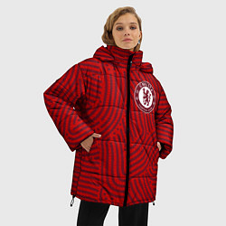 Куртка зимняя женская Chelsea отпечатки, цвет: 3D-красный — фото 2