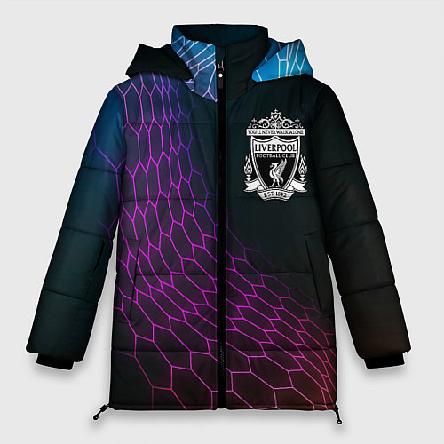 Женская зимняя куртка Liverpool футбольная сетка / 3D-Черный – фото 1