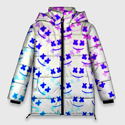 Куртка зимняя женская Marshmello pattern neon, цвет: 3D-светло-серый
