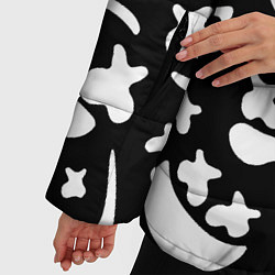 Куртка зимняя женская Marshmello music pattern, цвет: 3D-светло-серый — фото 2