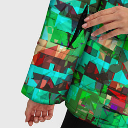 Куртка зимняя женская Разноцветные осколки стекла, цвет: 3D-светло-серый — фото 2