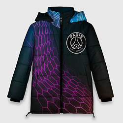 Куртка зимняя женская PSG футбольная сетка, цвет: 3D-черный