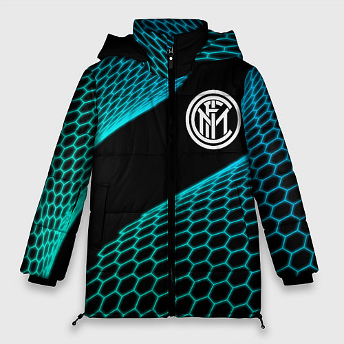 Женская зимняя куртка Inter football net / 3D-Черный – фото 1