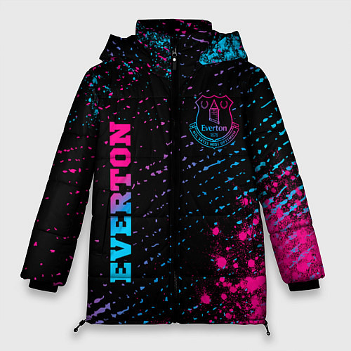 Женская зимняя куртка Everton - neon gradient вертикально / 3D-Черный – фото 1